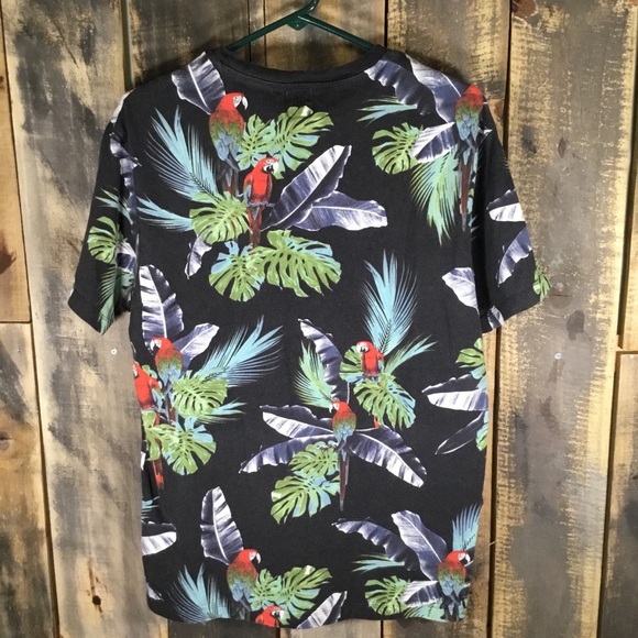 H&M Hawaiian tropical print t-shirt mens size medium - Picture 2 of 4